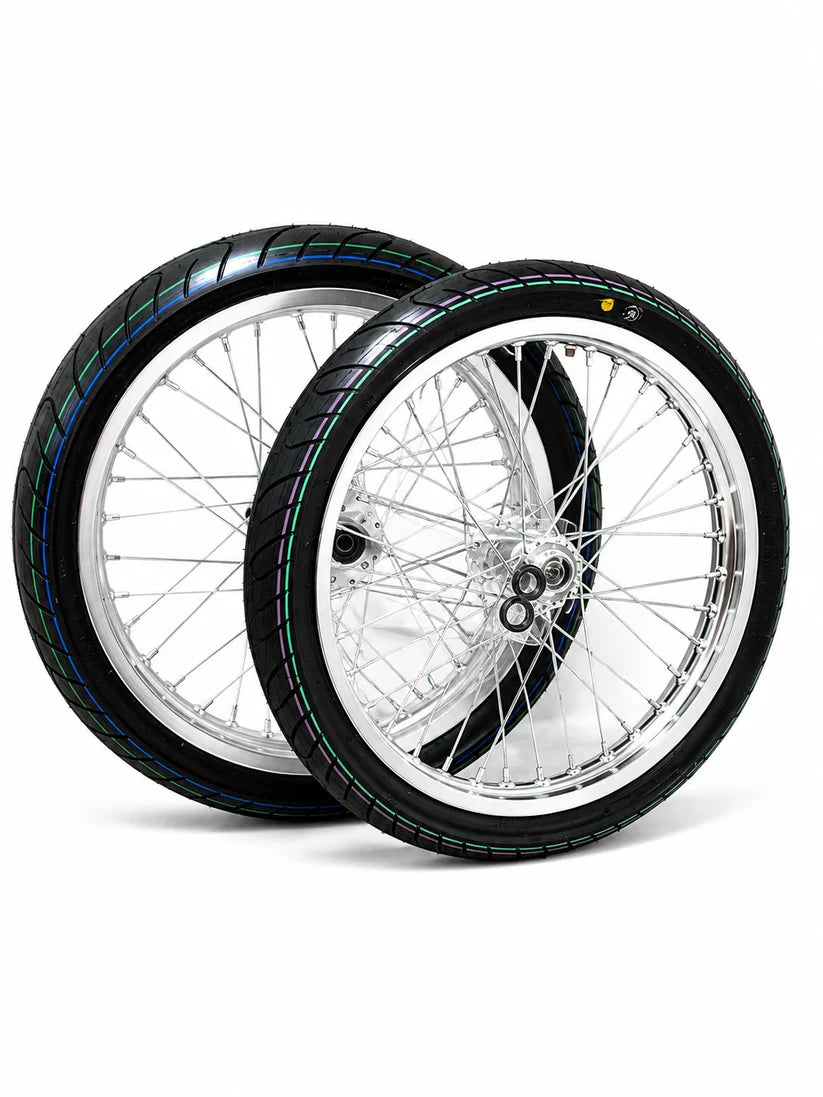 Chrome Light Bee/Eride Supermoto Wheel Set